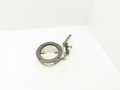 Patterson Kelley 6" Butterfly Valve 316SS Stainless Solids Flow 4-Bolt Wafer