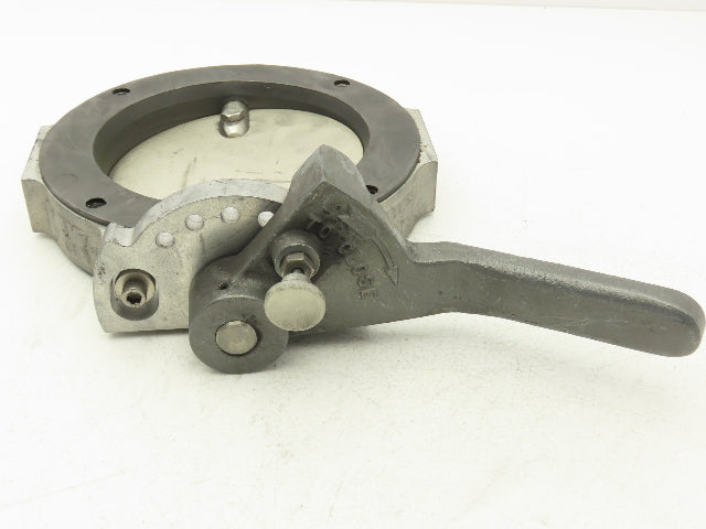 Patterson Kelley 6" Butterfly Valve 316SS Stainless Solids Flow 4-Bolt Wafer