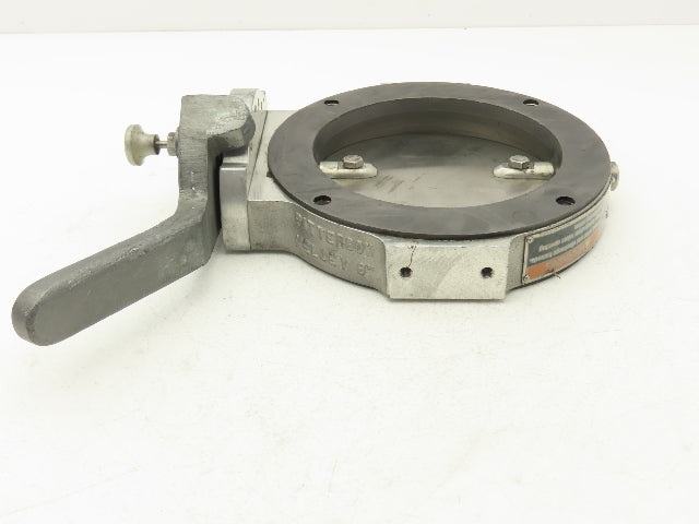 Patterson Kelley 6" Butterfly Valve 316SS Stainless Solids Flow 4-Bolt Wafer