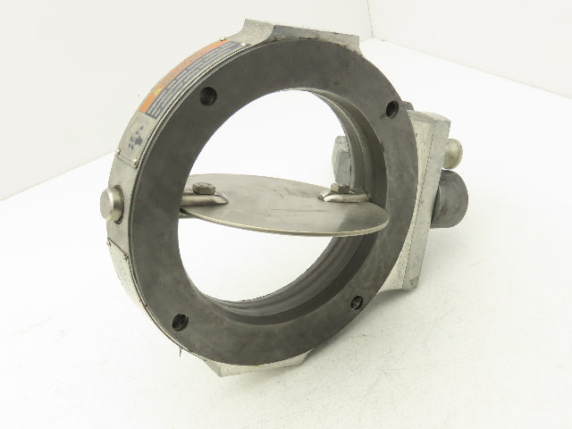 Patterson Kelley 6" Butterfly Valve 316SS Stainless Solids Flow 4-Bolt Wafer