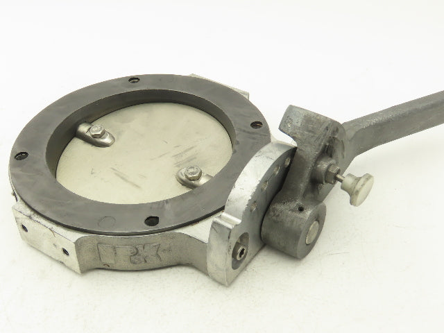 Patterson Kelley 6" Butterfly Valve 316SS Stainless Solids Flow 4-Bolt Wafer