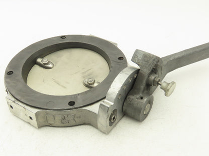 Patterson Kelley 6" Butterfly Valve 316SS Stainless Solids Flow 4-Bolt Wafer