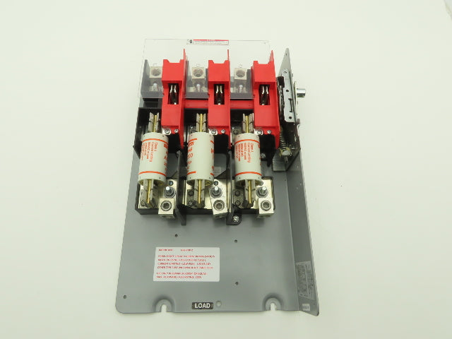 Siemens VBFS364 Panel Mounted Safety Disconnect Fused 200A 3 Pole 600VAC 125HP
