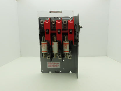 Siemens VBFS364 Panel Mounted Safety Disconnect Fused 200A 3 Pole 600VAC 125HP