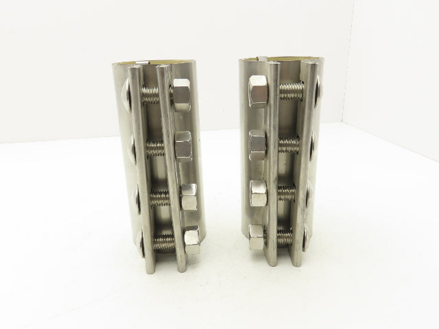 Morris 3-4 -C-OD 3" Pipe Compression Coupling 76.2mm 4-Bolt w/Gasket  Lot of 2