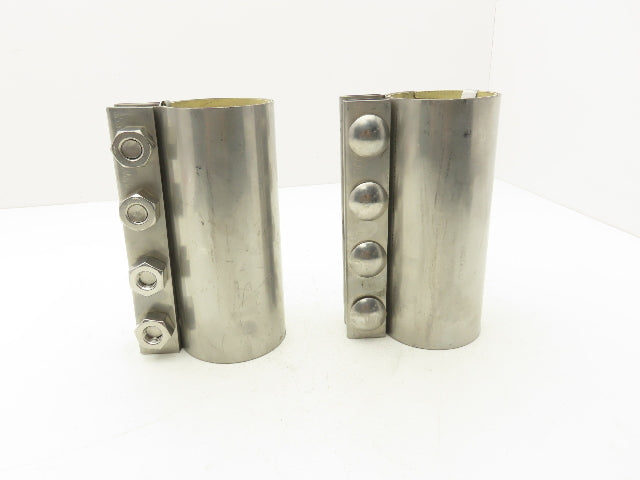 Morris 3-4 -C-OD 3" Pipe Compression Coupling 76.2mm 4-Bolt w/Gasket  Lot of 2
