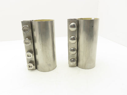 Morris 3-4 -C-OD 3" Pipe Compression Coupling 76.2mm 4-Bolt w/Gasket  Lot of 2