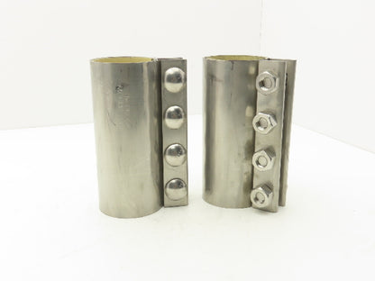 Morris 3-4 -C-OD 3" Pipe Compression Coupling 76.2mm 4-Bolt w/Gasket  Lot of 2