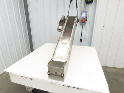 7"W x 51"L Magnetic Slide Bed Parts Chip Conveyor Incline Stainless 230/460V 3PH