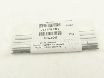 American Ring & Tool 5103-025 TPD Crescent Retaining Ring 1/4" Lot of 2000