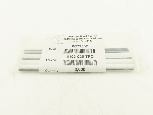American Ring & Tool 5103-025 TPD Crescent Retaining Ring 1/4" Lot of 2000