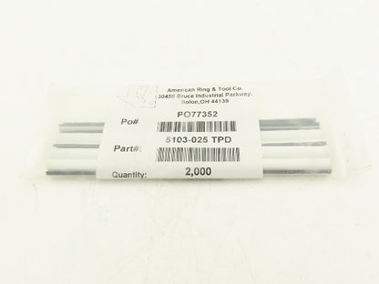 American Ring & Tool 5103-025 TPD Crescent Retaining Ring 1/4" Lot of 2000