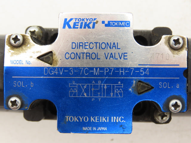 Tokyo Tokimec DG4V-3-7C-M-P7-H-7-54 Directional Control Solenoid Valve 24VDC