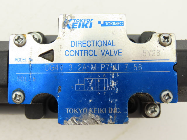 Tokyo Tokimec DG4V-3-2A-M-P7-H-7-56 Directional Control Solenoid Valve 24VDC