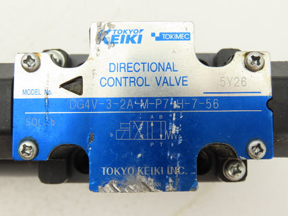 Tokyo Tokimec DG4V-3-2A-M-P7-H-7-56 Directional Control Solenoid Valve 24VDC