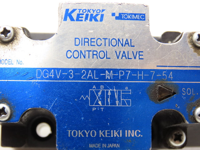 Tokyo Tokimec DG4V-3-2AL-M-P7-H-7-54 Directional Control Solenoid Valve 24VDC