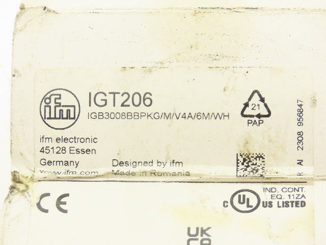 IFM IGT206 Inductive Proximity Sensor M18 X 1 Thread 8mm Sensing Range