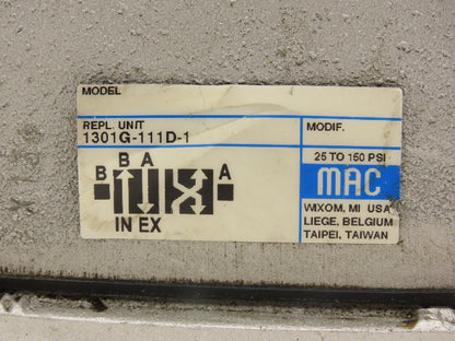 MAC 1301G-111D-1 Pneumatic Single Solenoid Valve 4/2-way 120V