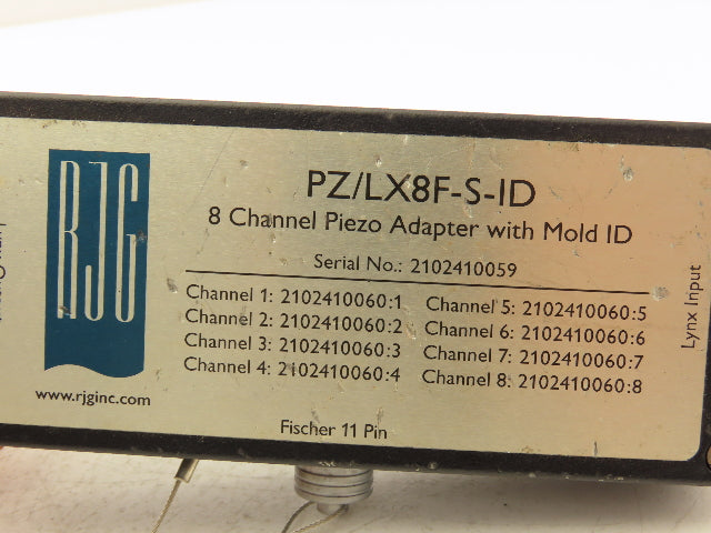 RJG PZ/LX8F-S-ID Vacuum Gauge Transducer Piezo Module 8 Channel w/Mold ID