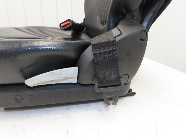Grammer Forklift Seat Black Vinyl Adjustable Removed From Linde 1114891