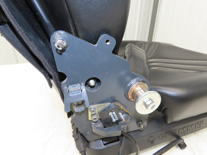 Grammer Forklift Seat Black Vinyl Adjustable Removed From Linde 1114891