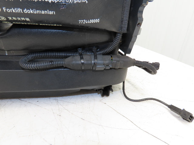 Grammer Forklift Seat Black Vinyl Adjustable Removed From Linde 1114891