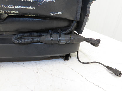 Grammer Forklift Seat Black Vinyl Adjustable Removed From Linde 1114891