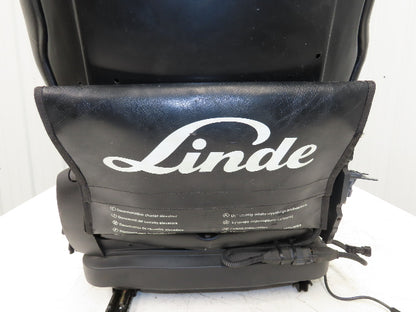 Grammer Forklift Seat Black Vinyl Adjustable Removed From Linde 1114891