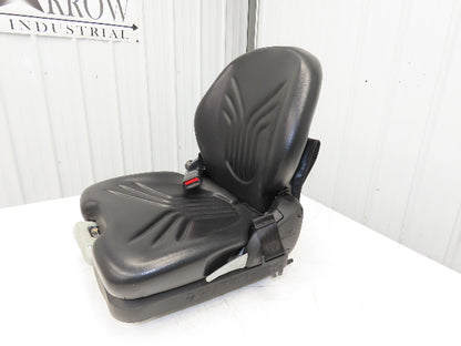 Grammer Forklift Seat Black Vinyl Adjustable Removed From Linde 1114891
