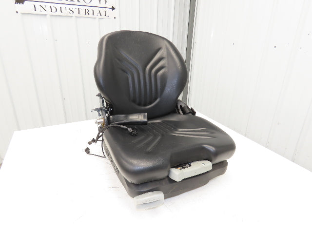 Grammer Forklift Seat Black Vinyl Adjustable Removed From Linde 1114891