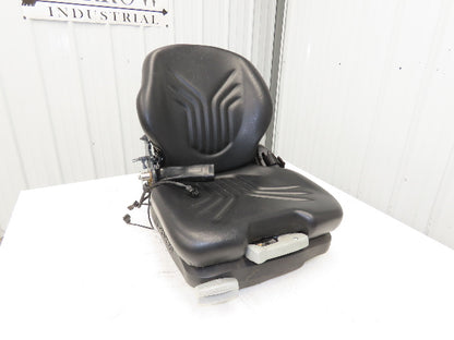 Grammer Forklift Seat Black Vinyl Adjustable Removed From Linde 1114891