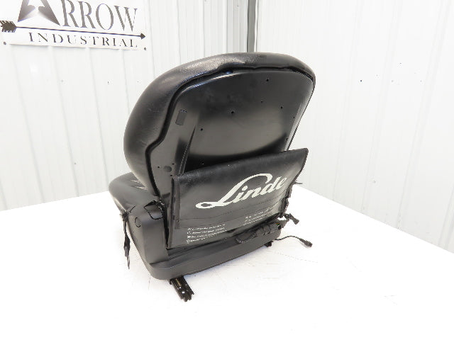 Grammer Forklift Seat Black Vinyl Adjustable Removed From Linde 1114891
