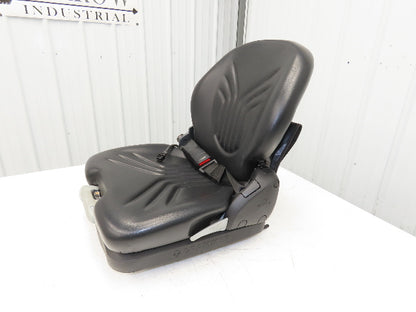 Grammer Forklift Seat Black Vinyl Adjustable Removed From Linde 1114891