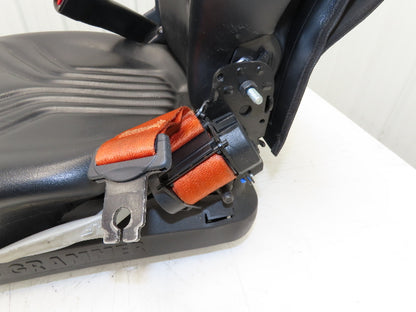 Grammer Forklift Seat Black Vinyl Adjustable Removed From Linde 1114891