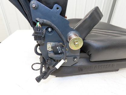 Grammer Forklift Seat Black Vinyl Adjustable Removed From Linde 1114891