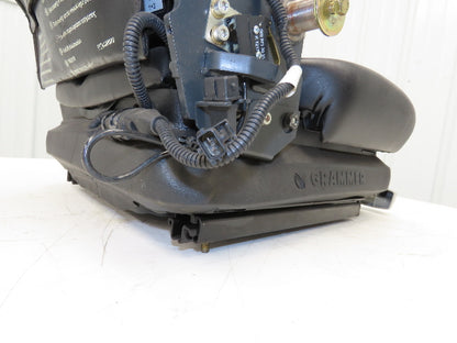 Grammer Forklift Seat Black Vinyl Adjustable Removed From Linde 1114891