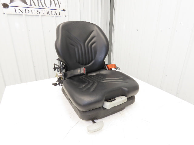 Grammer Forklift Seat Black Vinyl Adjustable Removed From Linde 1114891