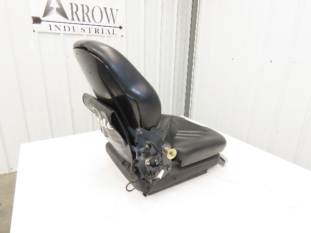 Grammer Forklift Seat Black Vinyl Adjustable Removed From Linde 1114891