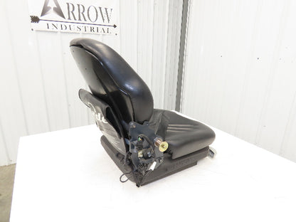 Grammer Forklift Seat Black Vinyl Adjustable Removed From Linde 1114891