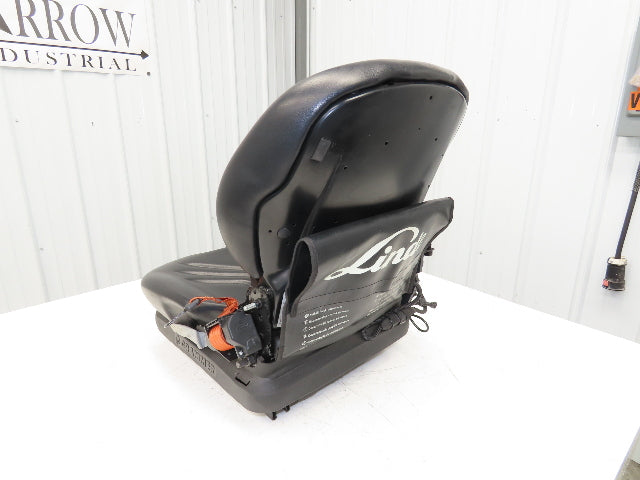 Grammer Forklift Seat Black Vinyl Adjustable Removed From Linde 1114891
