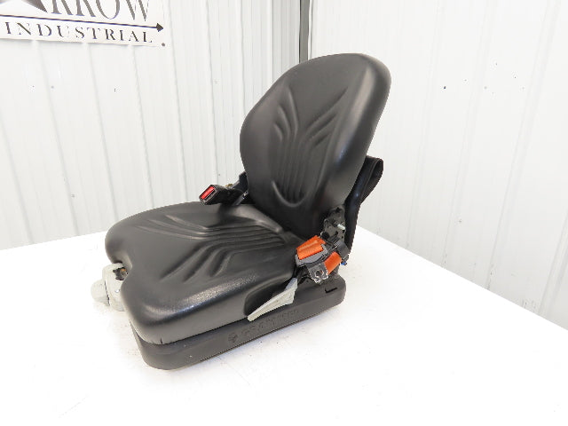 Grammer Forklift Seat Black Vinyl Adjustable Removed From Linde 1114891
