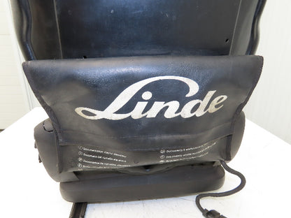 Grammer Forklift Seat Black Vinyl Adjustable Removed From Linde 0015225372