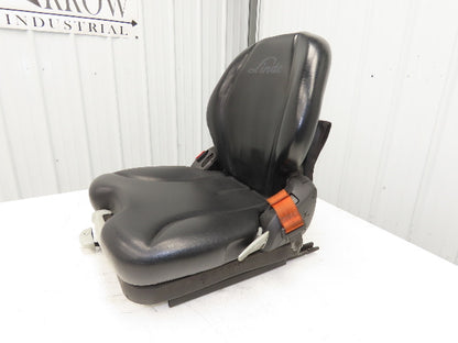 Grammer Forklift Seat Black Vinyl Adjustable Removed From Linde 0015225372