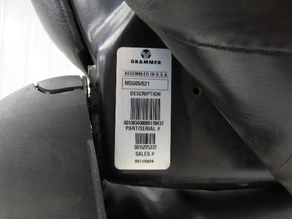 Grammer Forklift Seat Black Vinyl Adjustable Removed From Linde 0015225372