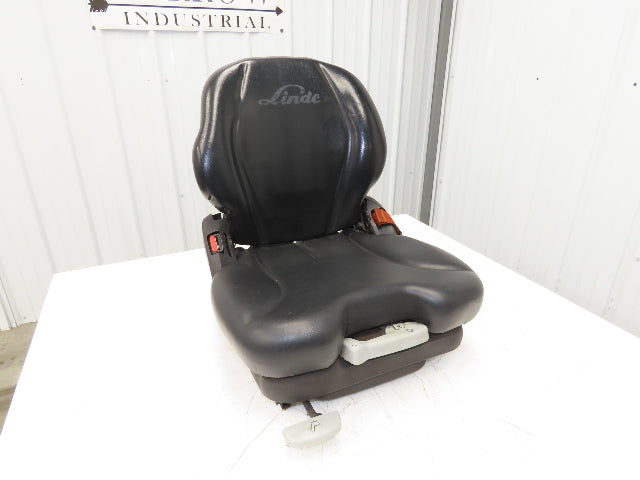 Grammer Forklift Seat Black Vinyl Adjustable Removed From Linde 0015225372