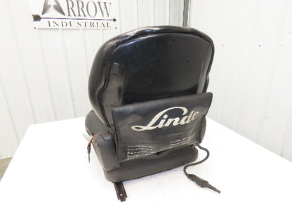 Grammer Forklift Seat Black Vinyl Adjustable Removed From Linde 0015225372