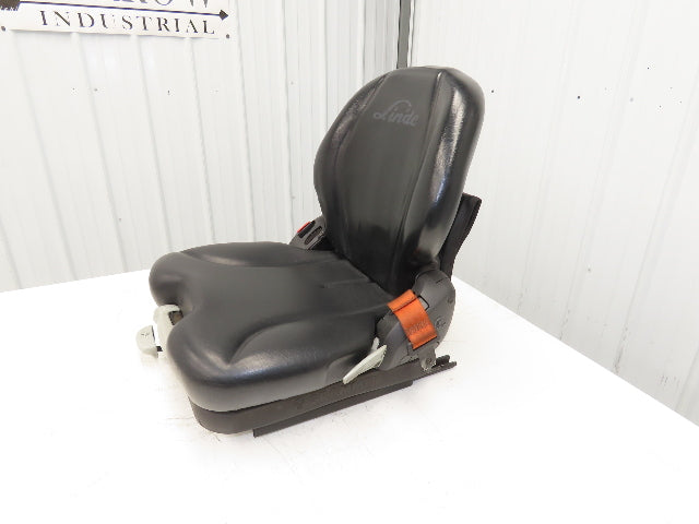 Grammer Forklift Seat Black Vinyl Adjustable Removed From Linde 0015225372
