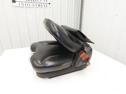 Grammer Forklift Seat Black Vinyl Adjustable Removed From Linde 0015225372