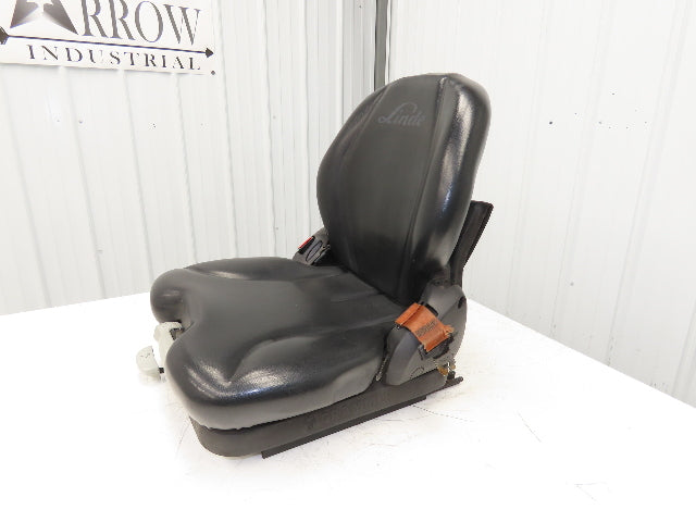 Grammer Forklift Seat Black Vinyl Adjustable Removed From Linde 0015225372