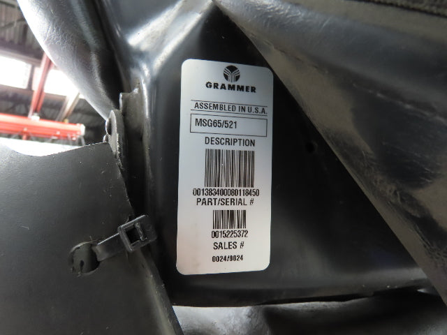 Grammer Forklift Seat Black Vinyl Adjustable Removed From Linde 0015225372